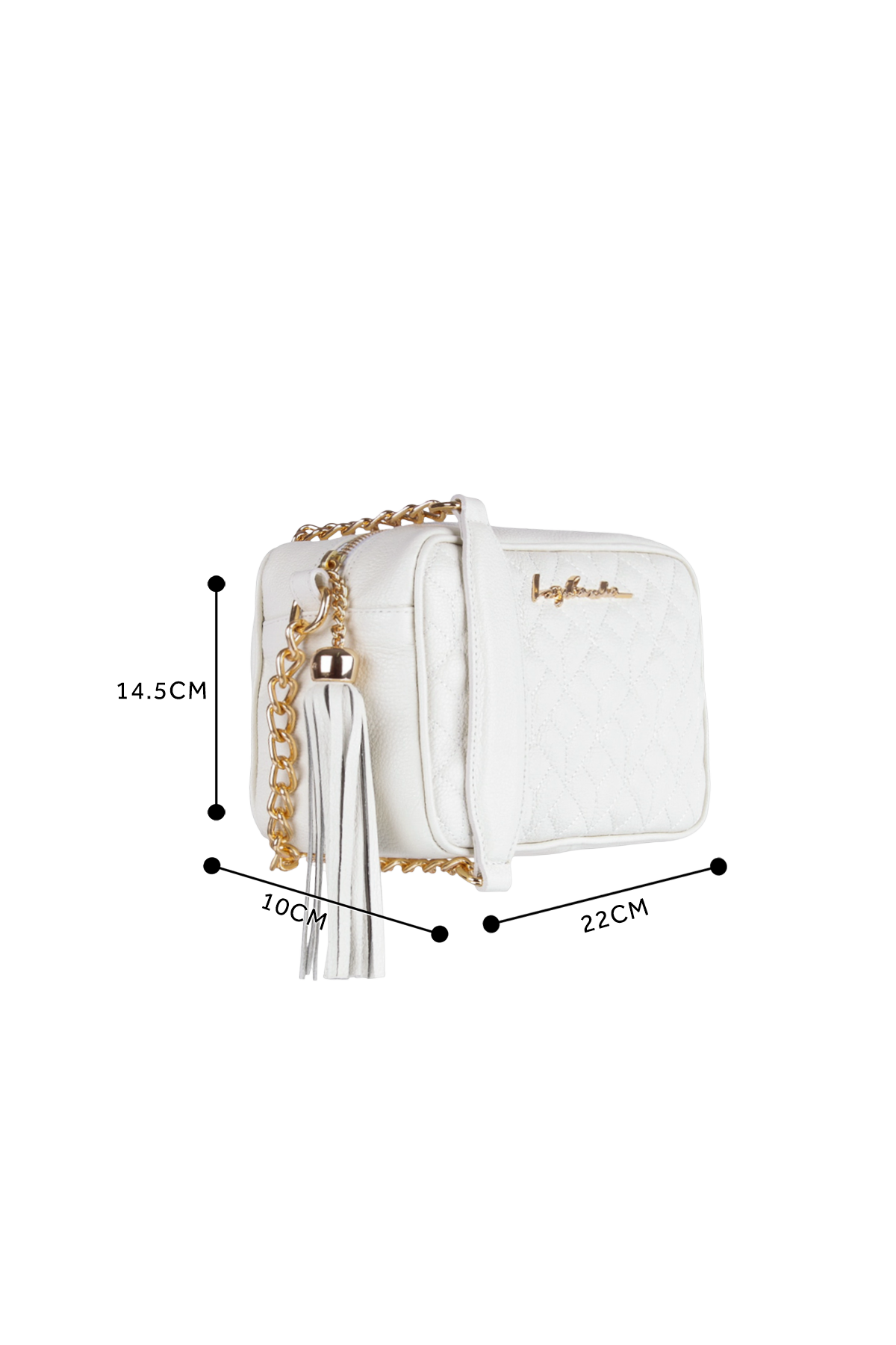 BOLSA MÉDIA CLÁSSICA ALÇA CORRENTE OFF WHITE