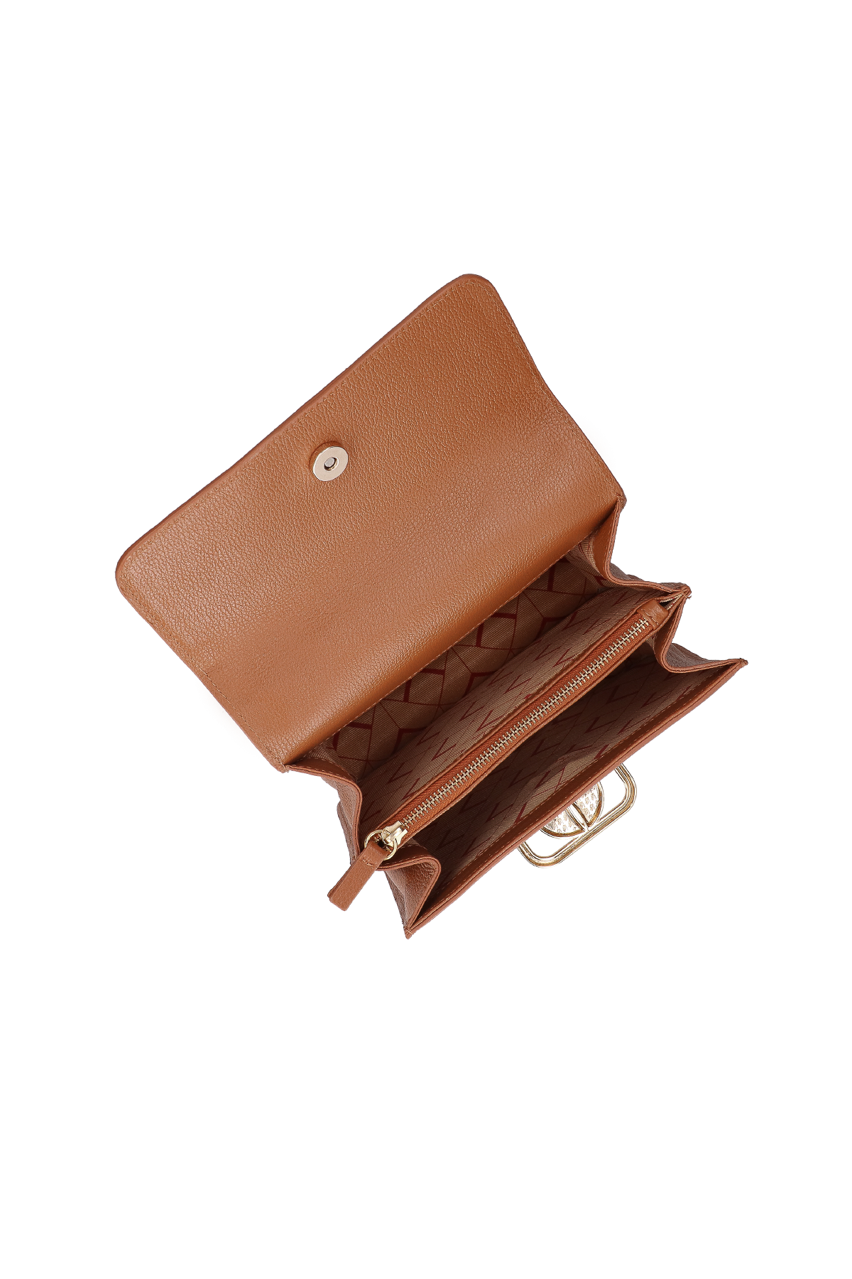 BOLSA TRANSVERSAL PEQUENA CARAMELO EM COURO