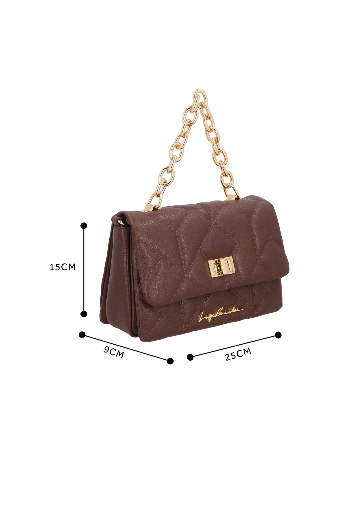 BOLSA MÉDIA ALÇA CORRENTE CAFÉ