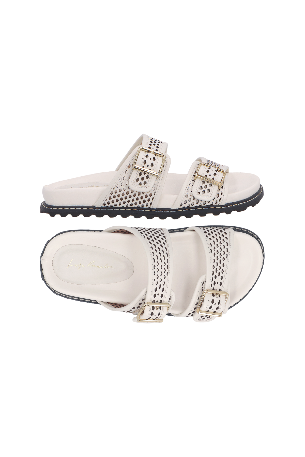 PAPETE TRATORADA EM COURO OFF WHITE COM RECORTES LASER