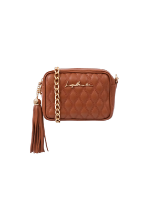 BOLSA PEQUENA CLÁSSICA CORRENTE CARAMELO