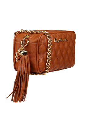 BOLSA PEQUENA CLÁSSICA CORRENTE CARAMELO