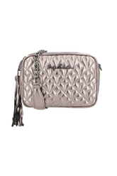 BOLSA MÉDIA CLÁSSICA ALÇA CORRENTE CHUMBO TITÂNIO