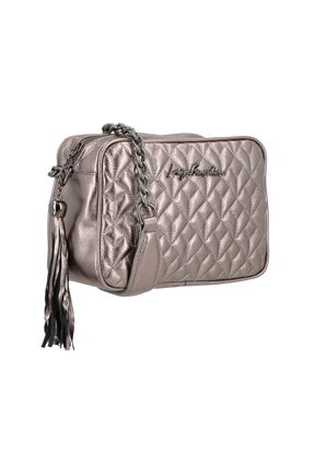BOLSA MÉDIA CLÁSSICA ALÇA CORRENTE CHUMBO TITÂNIO