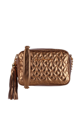 BOLSA PEQUENA CLÁSSICA ALÇA CORRENTE DOURADA