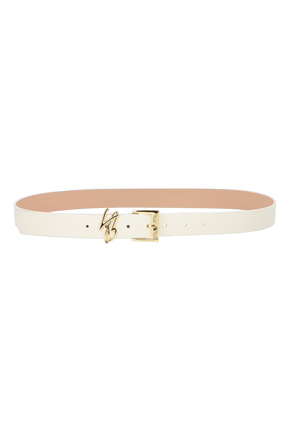 CINTO EM COURO OFF WHITE COM PASSANTE LB