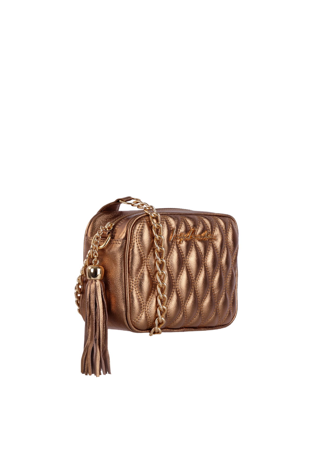 BOLSA PEQUENA MATELASSÊ OURO VELHO