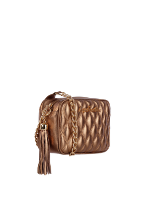 BOLSA PEQUENA MATELASSÊ OURO VELHO