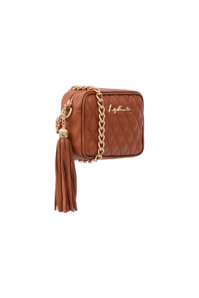 BOLSA PEQUENA CLÁSSICA CORRENTE CARAMELO