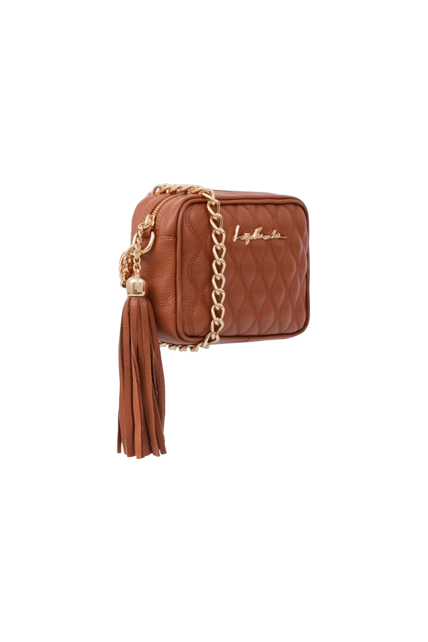 BOLSA PEQUENA CLÁSSICA CORRENTE CARAMELO