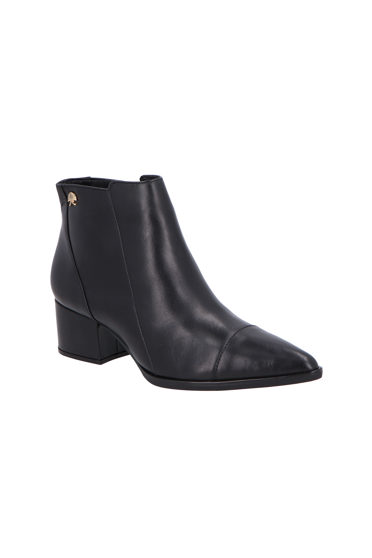 BOTA CANO CURTO EM COURO PRETA