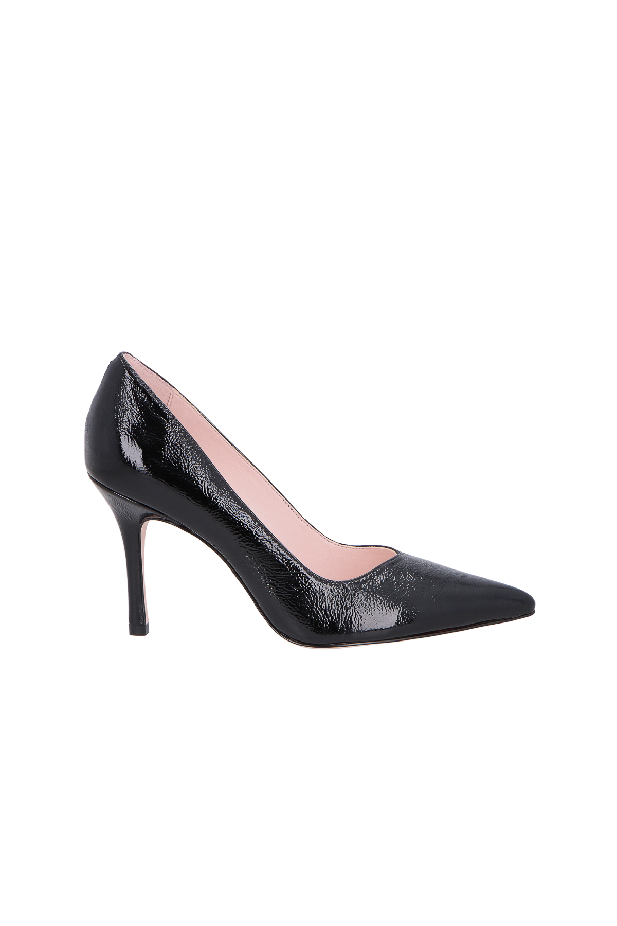 SCARPIN DE SALTO FINO EM VERNIZ PRETO