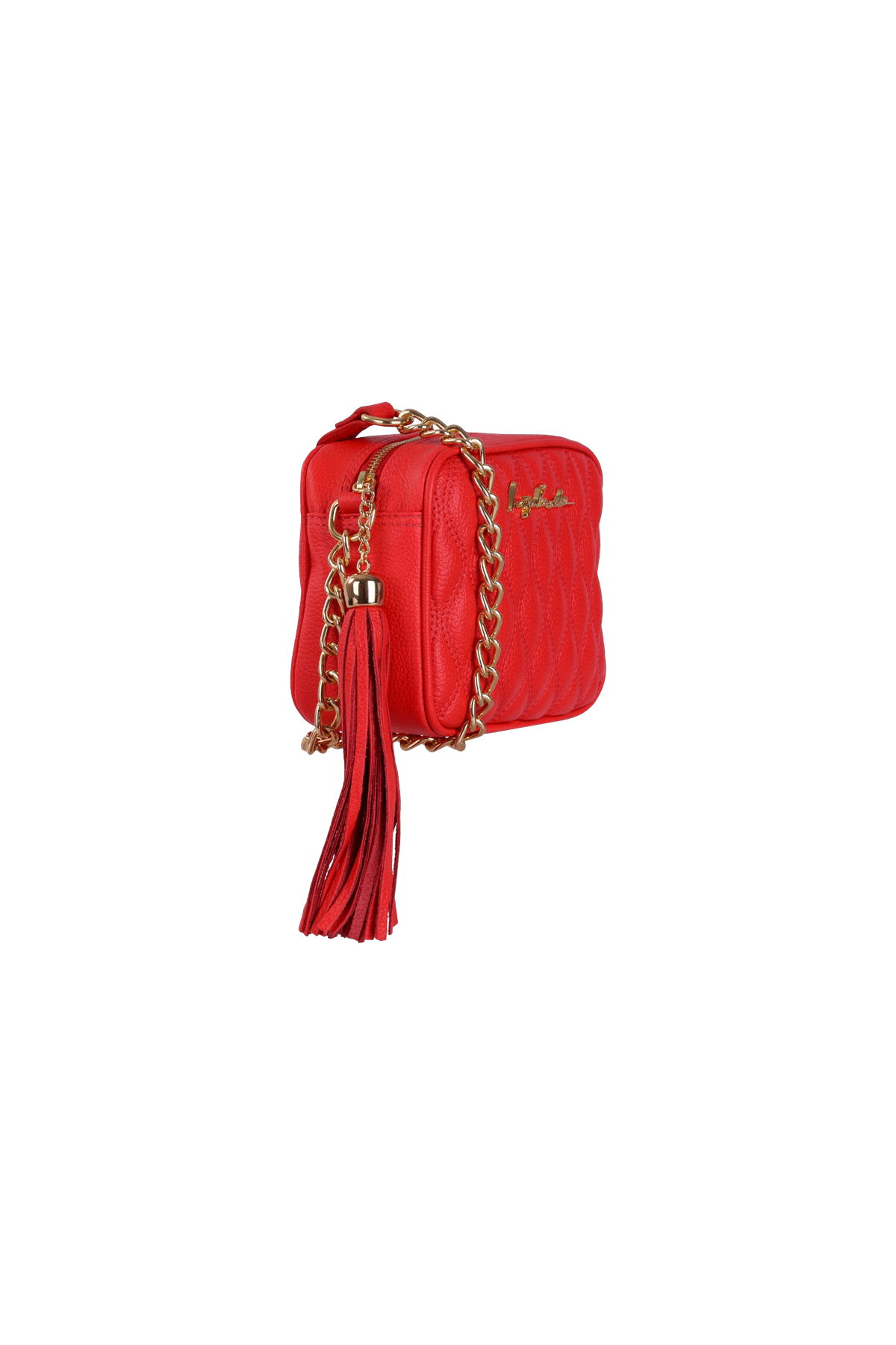 BOLSA PEQUENA COURO VERMELHO