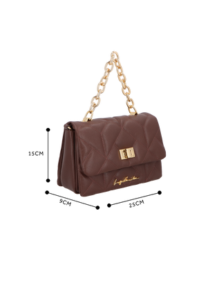 BOLSA MÉDIA ALÇA CORRENTE CAFÉ
