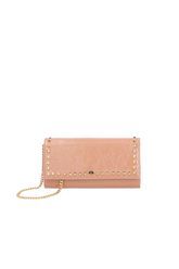 BOLSA CARTEIRA EM VERNIZ BEGE BLUSH