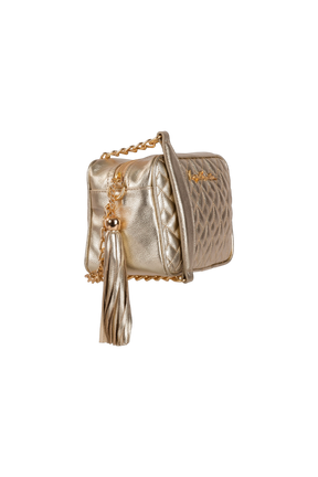 BOLSA MÉDIA CLÁSSICA ALÇA CORRENTE DOURADA