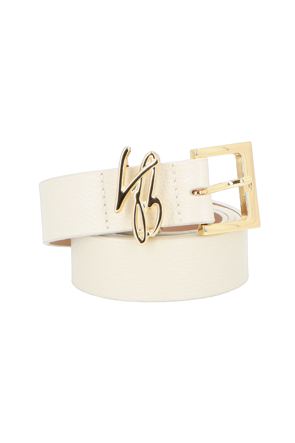 CINTO EM COURO OFF WHITE COM PASSANTE LB
