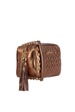 BOLSA PEQUENA CLÁSSICA ALÇA CORRENTE DOURADA