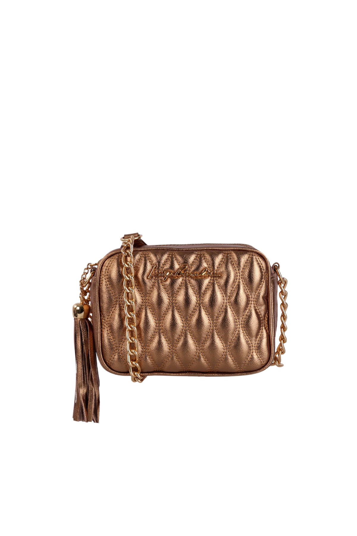 BOLSA PEQUENA MATELASSÊ OURO VELHO