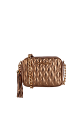 BOLSA PEQUENA MATELASSÊ OURO VELHO