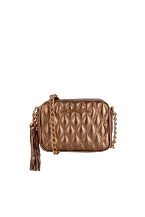 BOLSA PEQUENA MATELASSÊ OURO VELHO