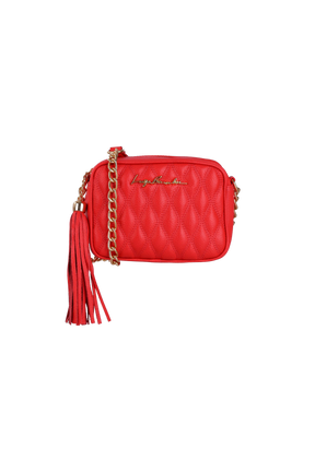 BOLSA PEQUENA COURO VERMELHO
