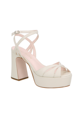 SANDÁLIA PLATAFORMA DE COURO OFF WHITE