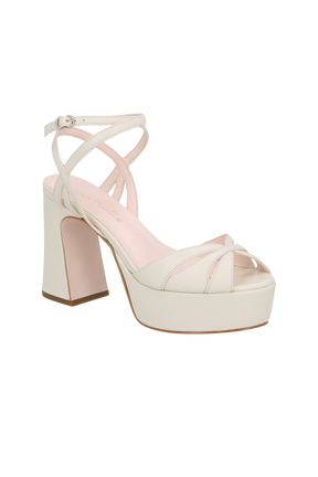 SANDÁLIA PLATAFORMA DE COURO OFF WHITE