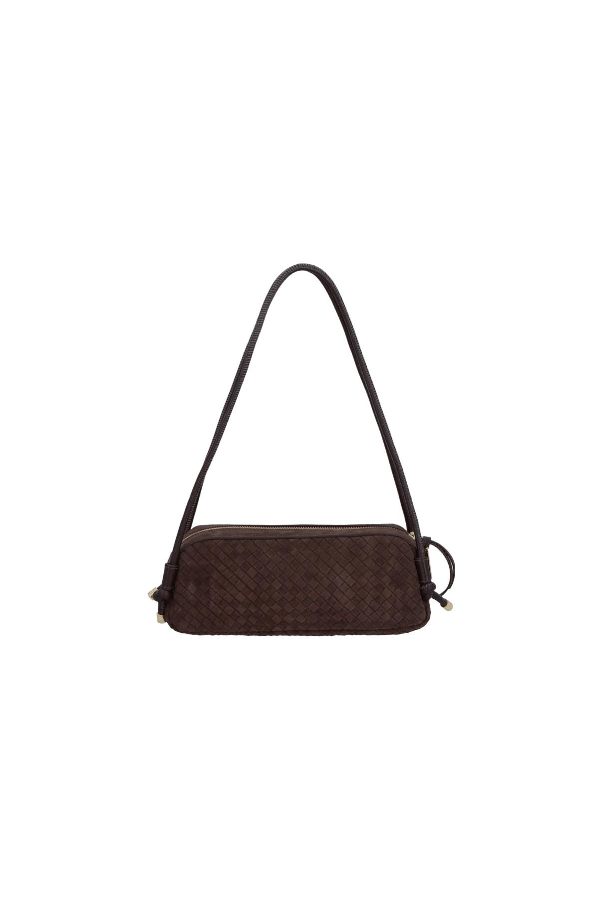 BOLSA MÉDIA TRESSÊ EM CAMURÇA CAFÉ MINIMALISTA