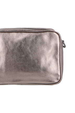BOLSA MÉDIA CLÁSSICA ALÇA CORRENTE CHUMBO TITÂNIO