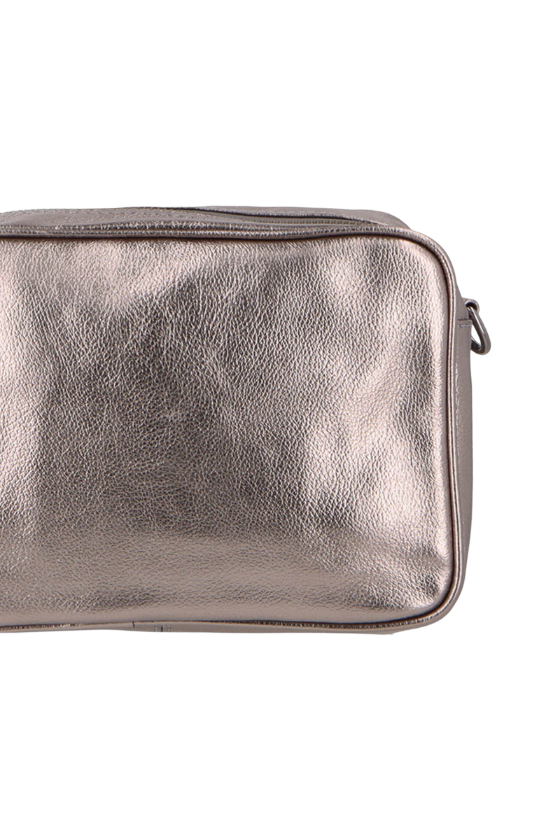 BOLSA MÉDIA CLÁSSICA ALÇA CORRENTE CHUMBO TITÂNIO