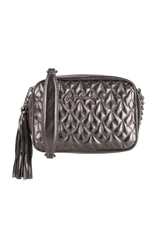 BOLSA PEQUENA CLÁSSICA ALÇA CORRENTE CHUMBO