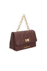 BOLSA MÉDIA ALÇA CORRENTE CAFÉ