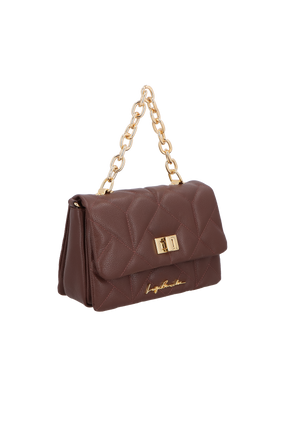 BOLSA MÉDIA ALÇA CORRENTE CAFÉ